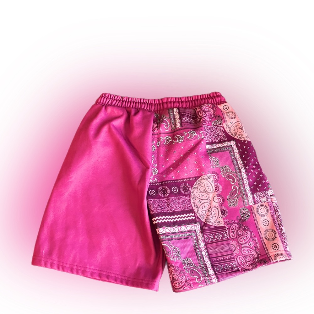 boo boo man Medium bandana print pink/purple shorts